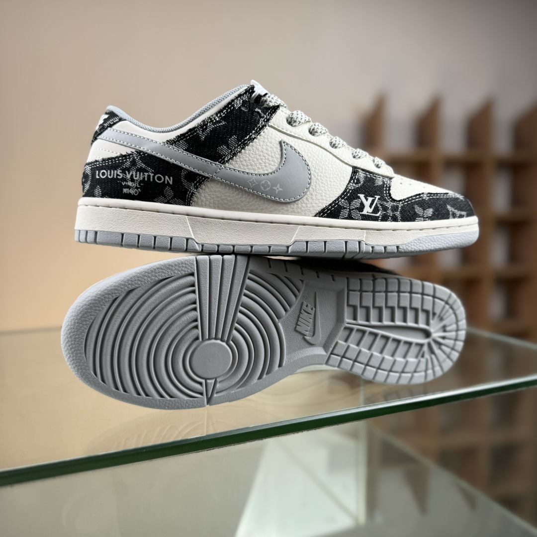 280 Nike SB Dunk Low LV联名 黑牛仔印花  低帮休闲板鞋 JP1628-020