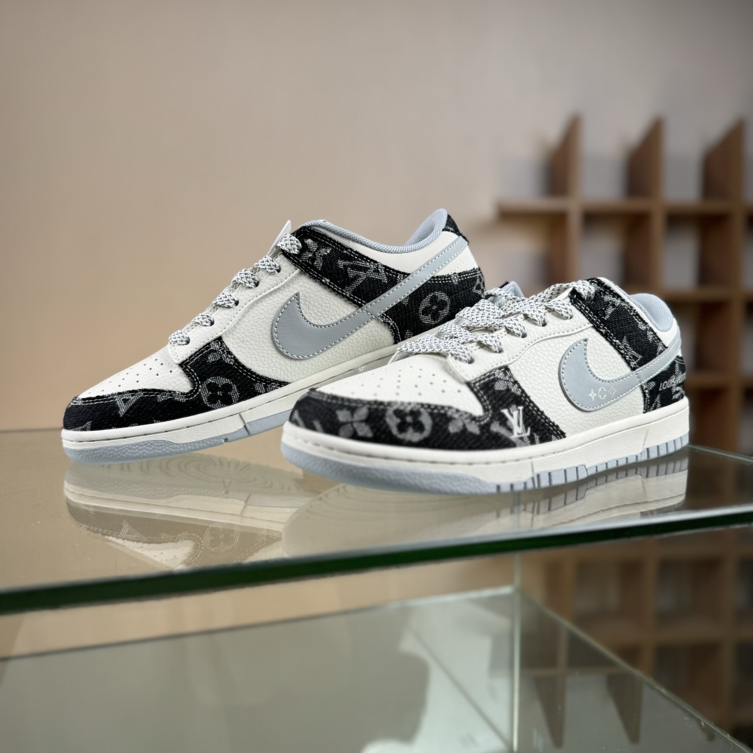 280 Nike SB Dunk Low LV联名 黑牛仔印花  低帮休闲板鞋 JP1628-020