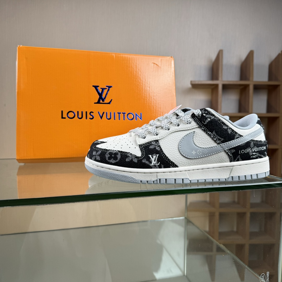 280 Nike SB Dunk Low LV联名 黑牛仔印花  低帮休闲板鞋 JP1628-020