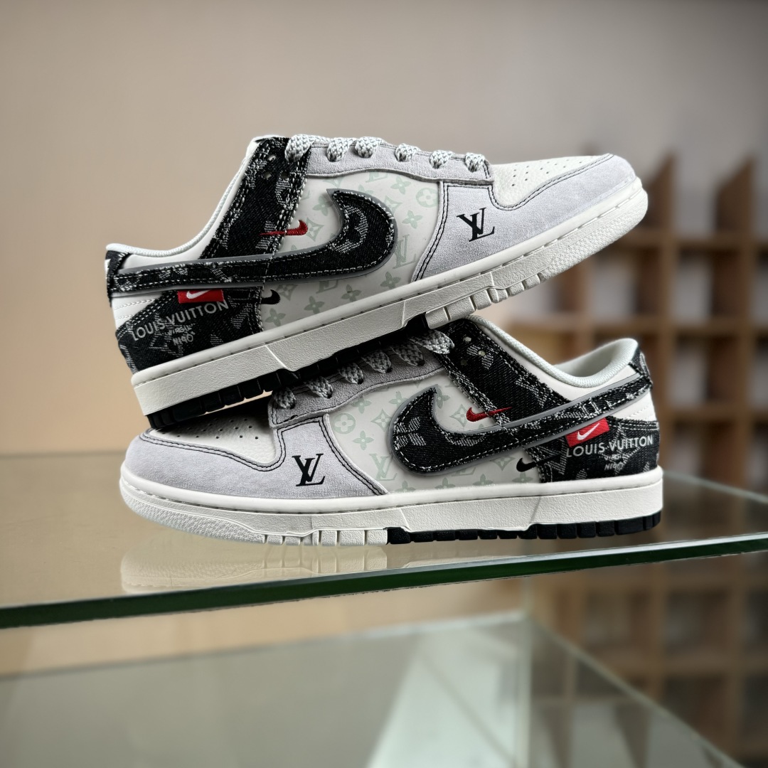 280 Nike SB Dunk Low LV联名 猪八黑牛仔  低帮休闲板鞋  YX5066-382