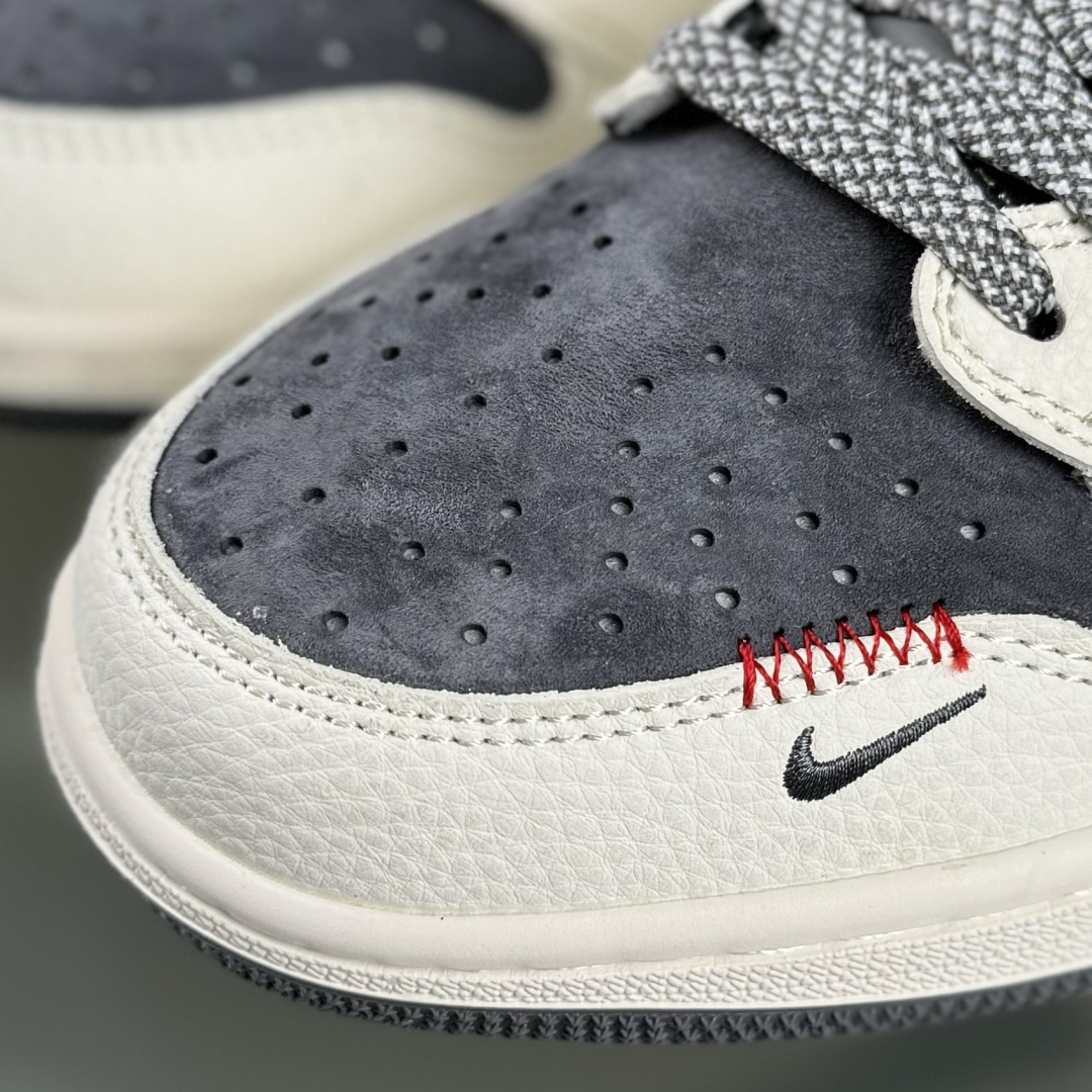 280 Travis Scott x Fragment Design x Air Jordan 1 Low SP AJ1 乔1 北面联名 印花米黑织标 低帮文化休闲板鞋 QW5088-205
