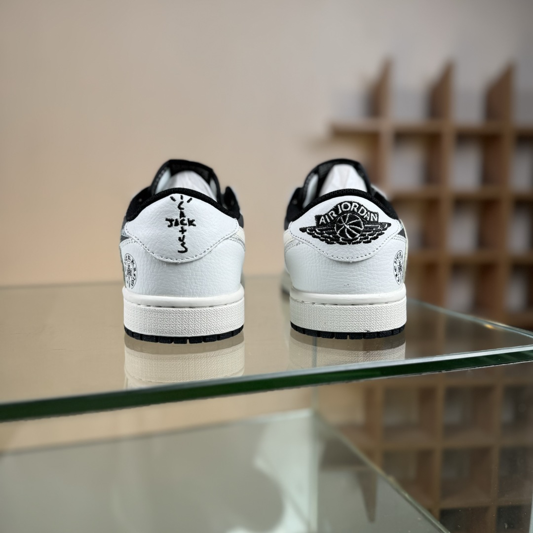 280 Travis Scott x Fragment Design x Air Jordan 1 Low SP AJ1 乔1 克罗心联名 黑白字母 低帮文化休闲板鞋  DZ5899-010