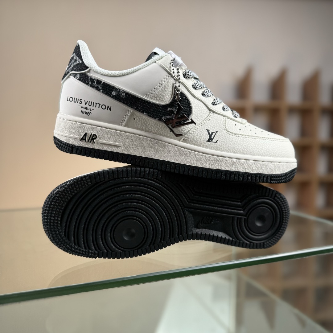 260 Nike Air Force 1'07 Low LV联名 黑牛仔印花 空军一号低帮休闲板鞋 SM6668-108