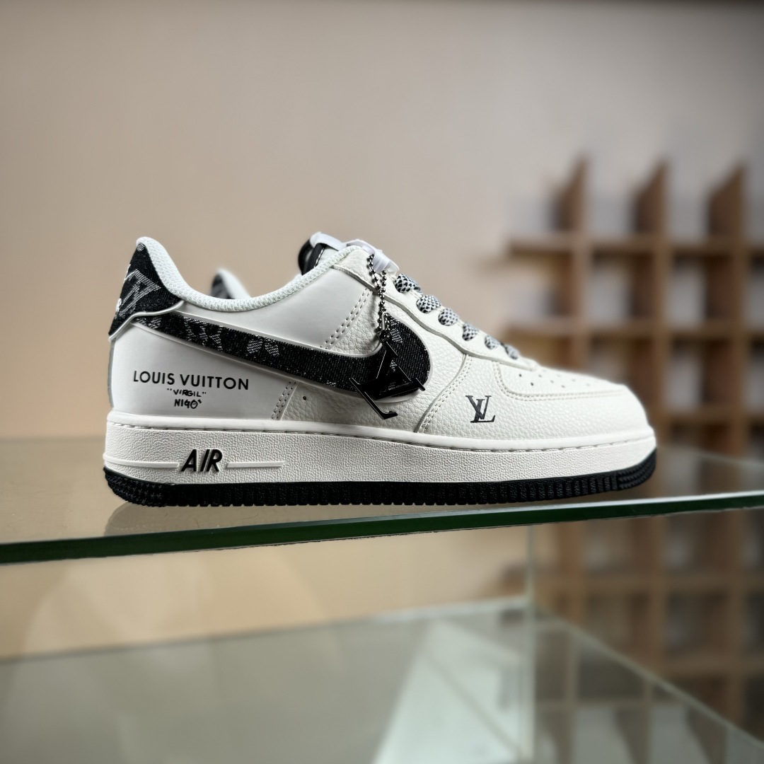 260 Nike Air Force 1'07 Low LV联名 黑牛仔印花 空军一号低帮休闲板鞋 SM6668-108