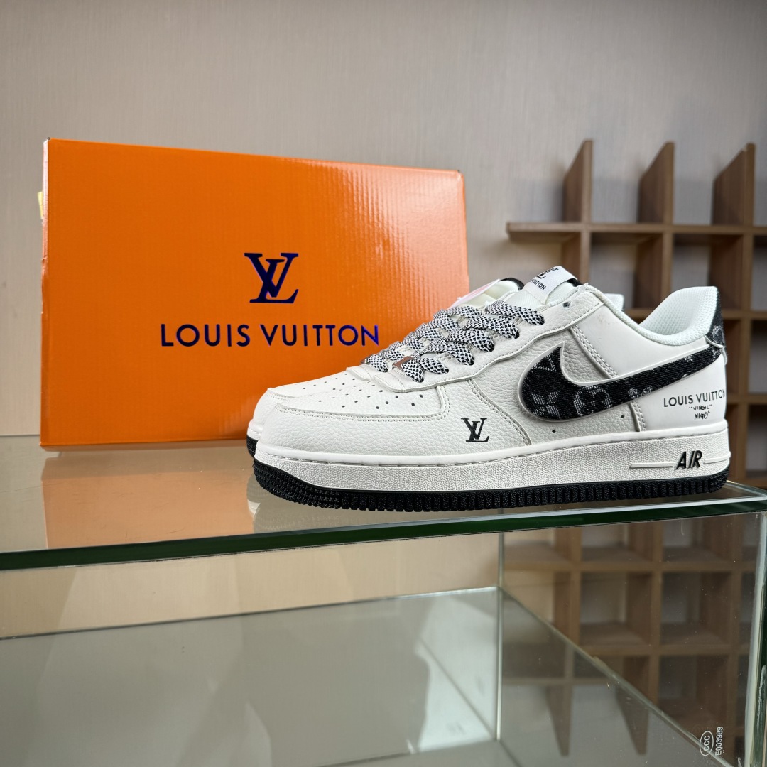 260 Nike Air Force 1'07 Low LV联名 黑牛仔印花 空军一号低帮休闲板鞋 SM6668-108
