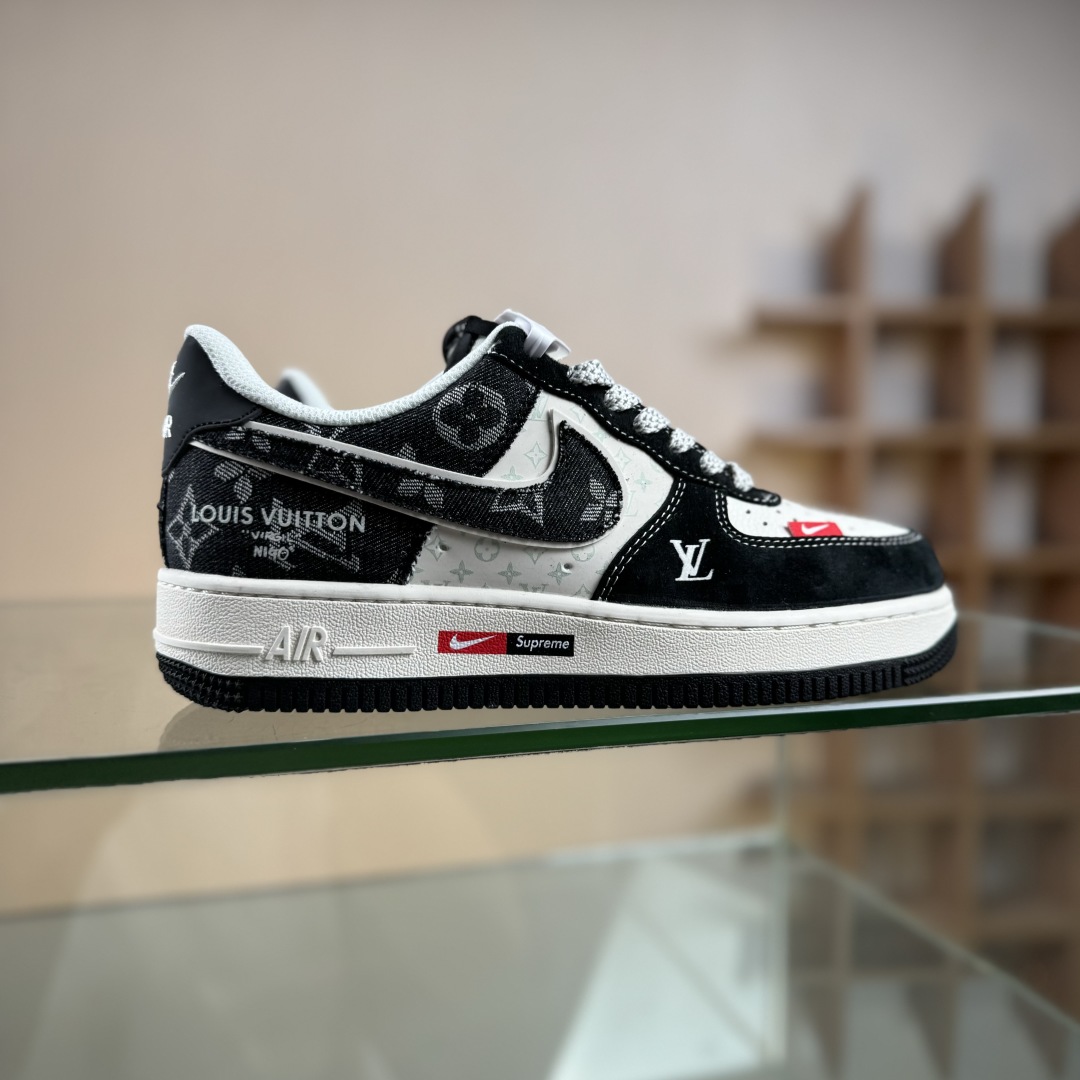 260 Nike Air Force 1'07 Low LV联名 牛仔猪八米黑 空军一号低帮休闲板鞋 MZ9588-805