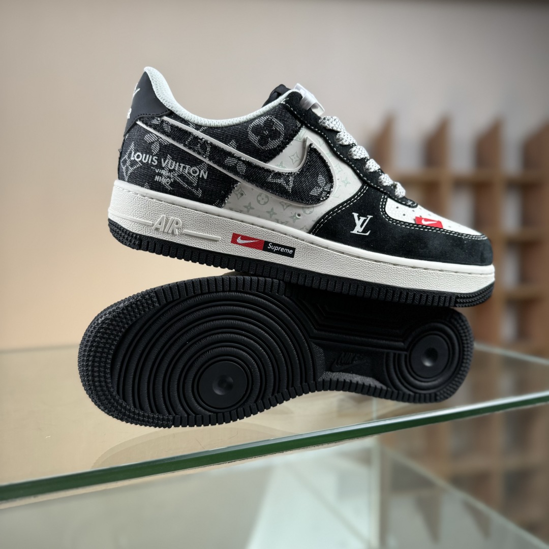 260 Nike Air Force 1'07 Low LV联名 牛仔猪八米黑 空军一号低帮休闲板鞋 MZ9588-805