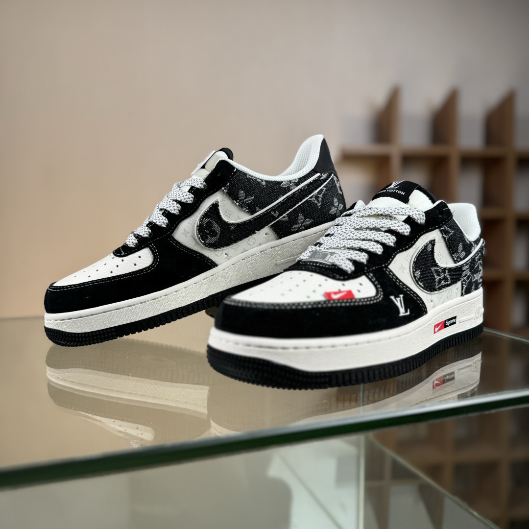 260 Nike Air Force 1'07 Low LV联名 牛仔猪八米黑 空军一号低帮休闲板鞋 MZ9588-805