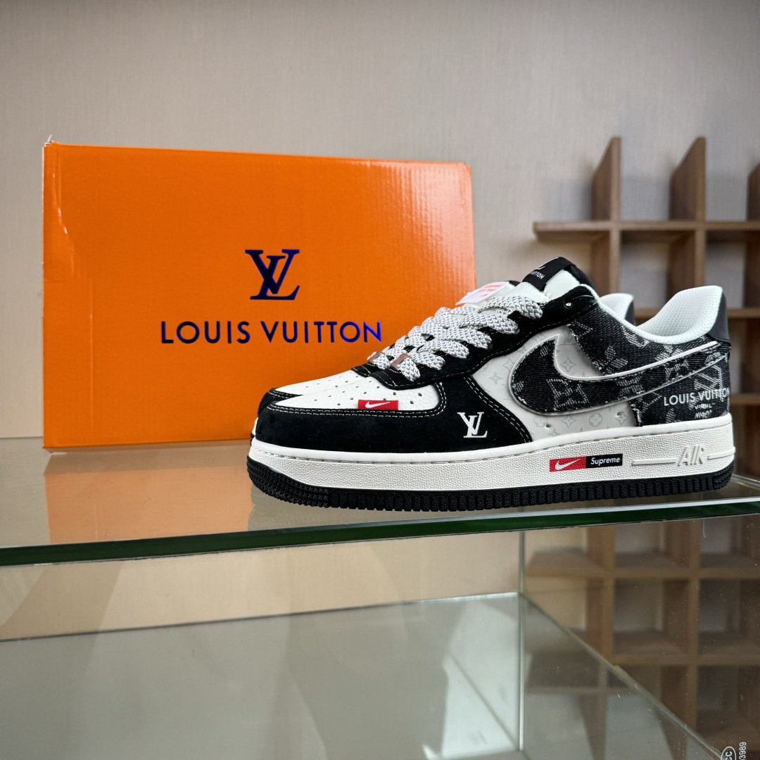 260 Nike Air Force 1'07 Low LV联名 牛仔猪八米黑 空军一号低帮休闲板鞋 MZ9588-805