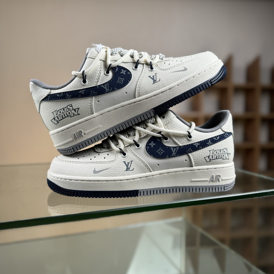 260 Nike Air Force 1'07 Low LV联名 花蓝勾抽绳 空军一号低帮休闲板鞋 DM6868-064