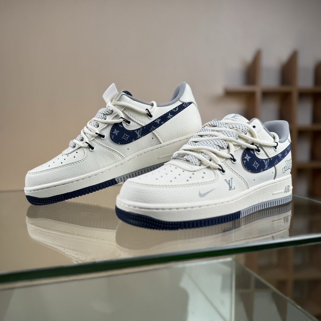 260 Nike Air Force 1'07 Low LV联名 花蓝勾抽绳 空军一号低帮休闲板鞋 DM6868-064