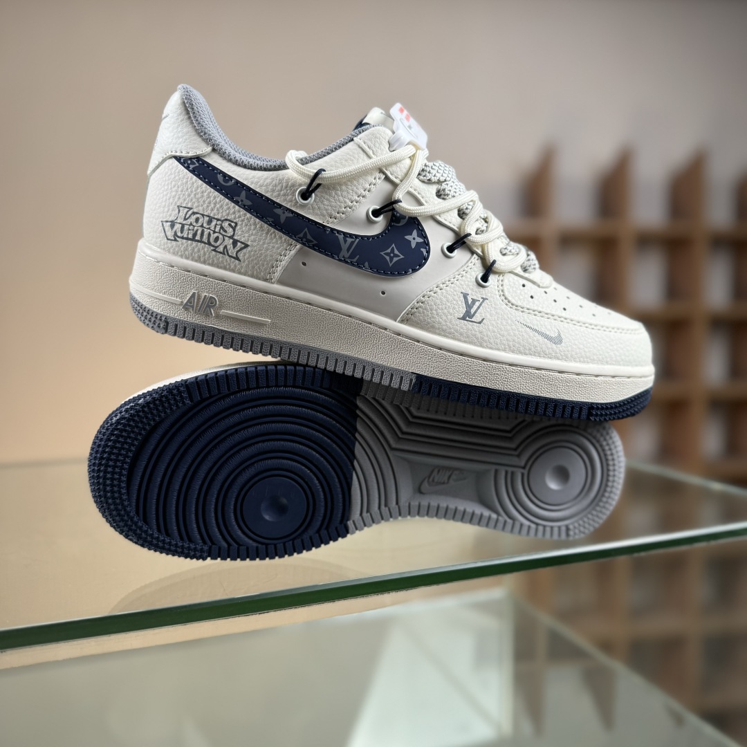 260 Nike Air Force 1'07 Low LV联名 花蓝勾抽绳 空军一号低帮休闲板鞋 DM6868-064