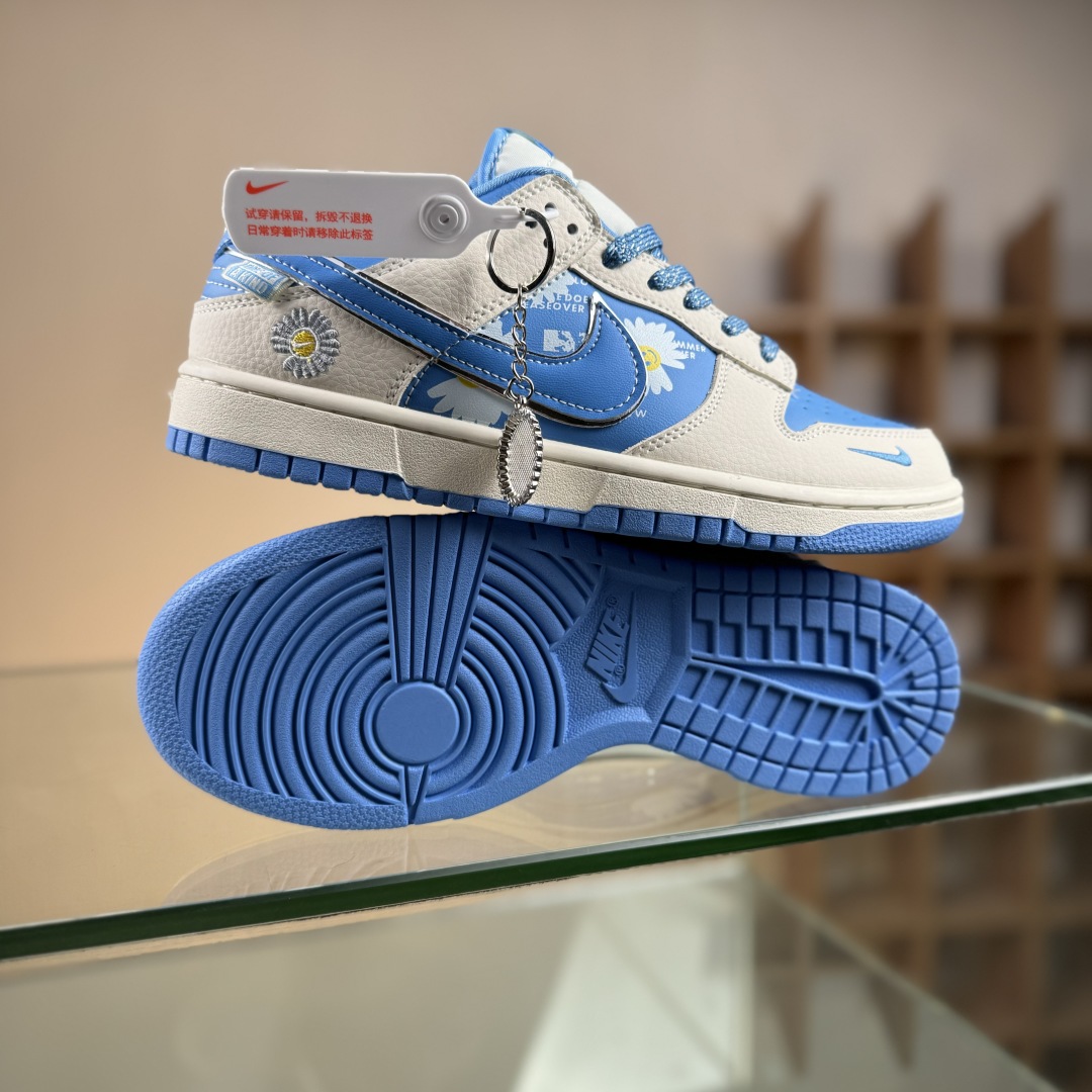 280 Nike SB Dunk Low 太阳花 米白蓝 低帮休闲板鞋  SR2025-004