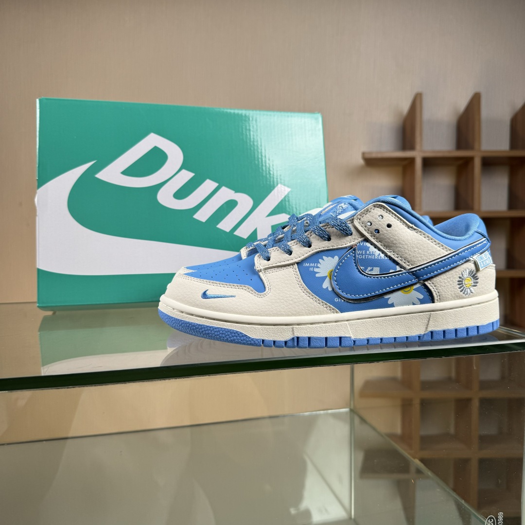 280 Nike SB Dunk Low 太阳花 米白蓝 低帮休闲板鞋  SR2025-004