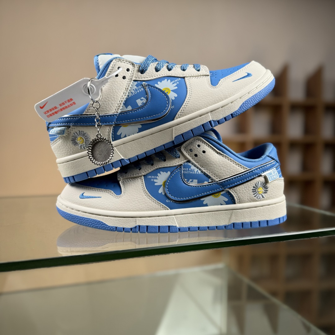280 Nike SB Dunk Low 太阳花 米白蓝 低帮休闲板鞋  SR2025-004