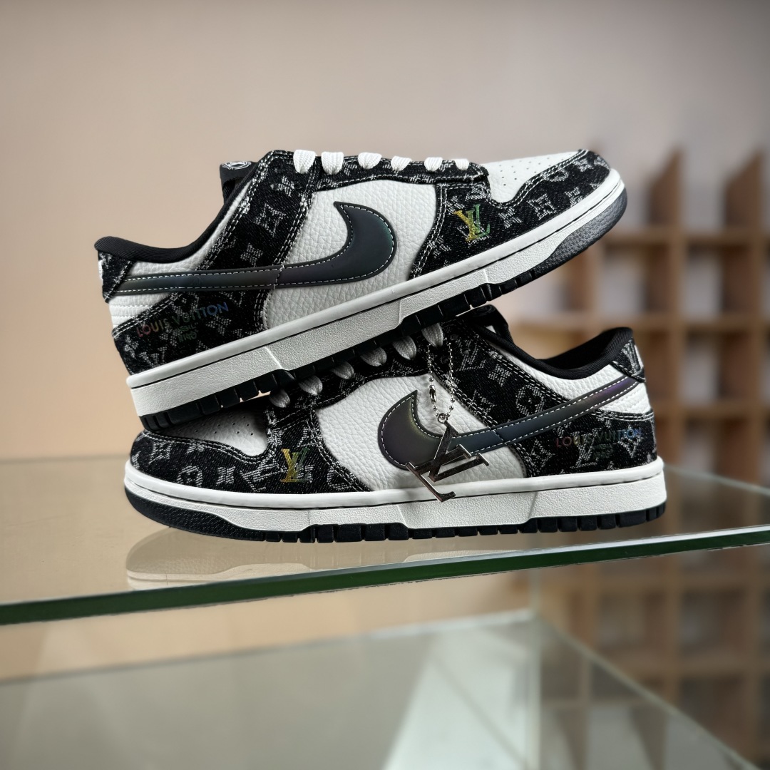 280 Nike SB Dunk Low LV联名 黑镭射渐变  低帮休闲板鞋 SC0601-451