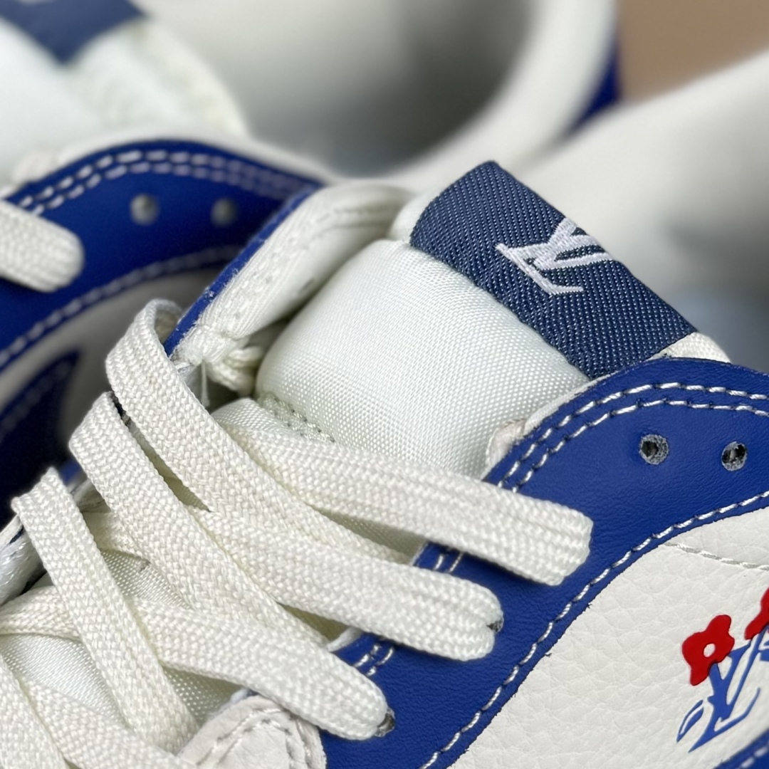 280 Travis Scott x Fragment Design x Air Jordan 1 Low SP AJ1 乔1 LV联名 白蓝花饰 低帮文化休闲板鞋 LD2028-042