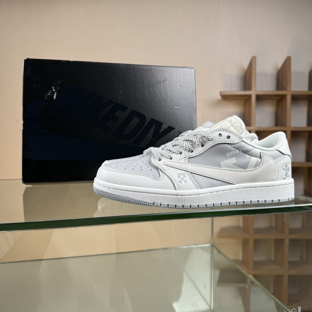 280 Travis Scott x Fragment Design x Air Jordan 1 Low SP AJ1 乔1 OFF联名 星光灰 低帮文化休闲板鞋 DZ5899-009