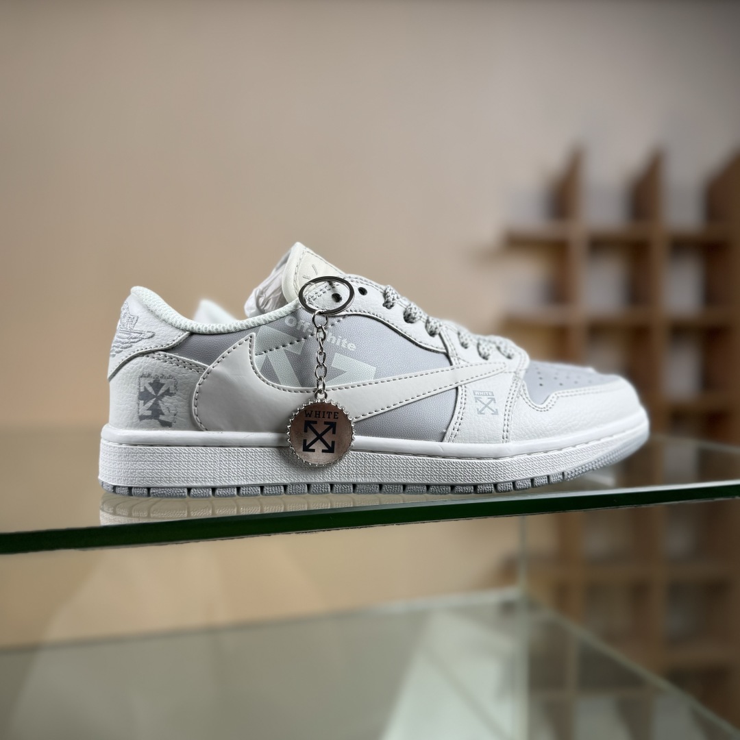 280 Travis Scott x Fragment Design x Air Jordan 1 Low SP AJ1 乔1 OFF联名 星光灰 低帮文化休闲板鞋 DZ5899-009