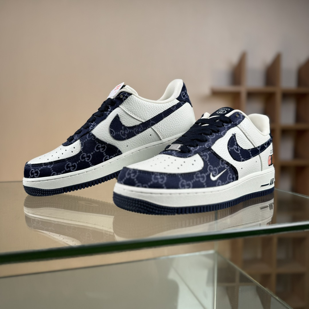 Nike Air Force 1'07 Low 古驰联名 藏蓝牛仔 空军一号低帮休闲板鞋 SC0601-569
