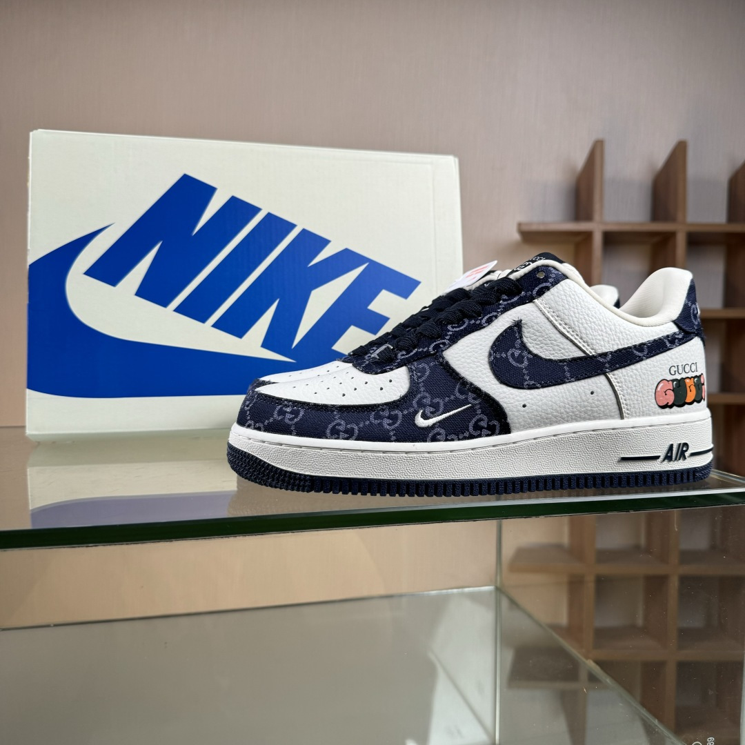 Nike Air Force 1'07 Low 古驰联名 藏蓝牛仔 空军一号低帮休闲板鞋 SC0601-569