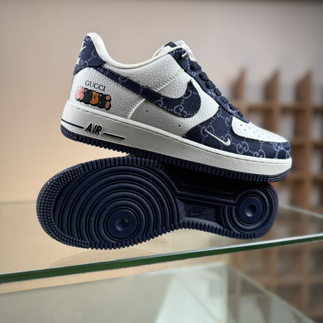 Nike Air Force 1'07 Low 古驰联名 藏蓝牛仔 空军一号低帮休闲板鞋 SC0601-569