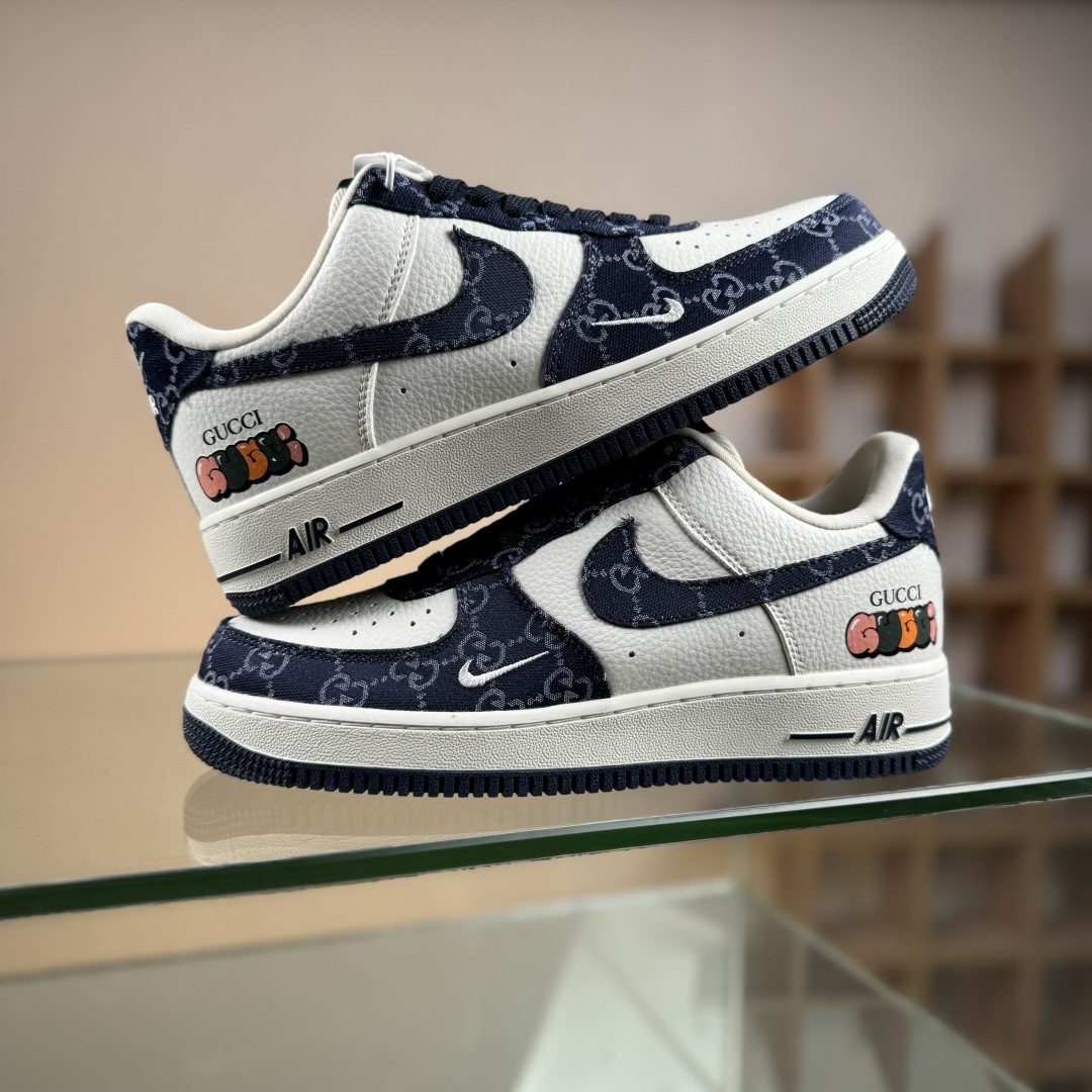 Nike Air Force 1'07 Low 古驰联名 藏蓝牛仔 空军一号低帮休闲板鞋 SC0601-569