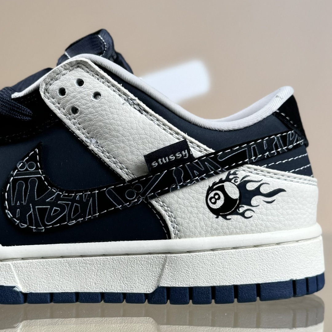 Nike SB Dunk Low 斯图西联名 米灰黑8 周年高端定制 低帮休闲板鞋 SR2025-001