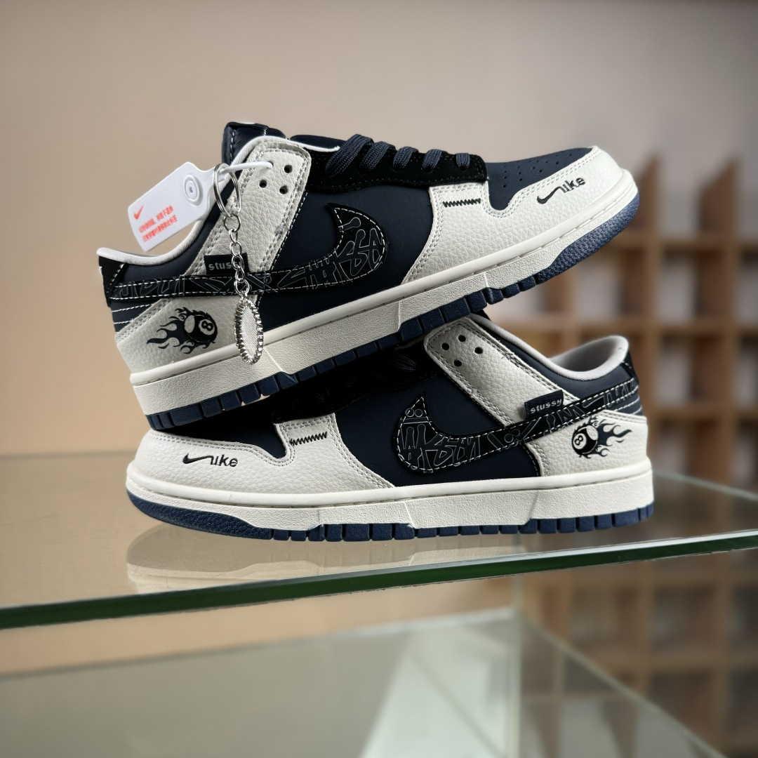 Nike SB Dunk Low 斯图西联名 米灰黑8 周年高端定制 低帮休闲板鞋 SR2025-001