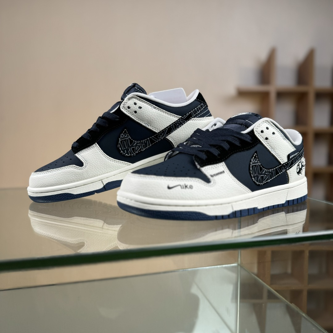 Nike SB Dunk Low 斯图西联名 米灰黑8 周年高端定制 低帮休闲板鞋 SR2025-001