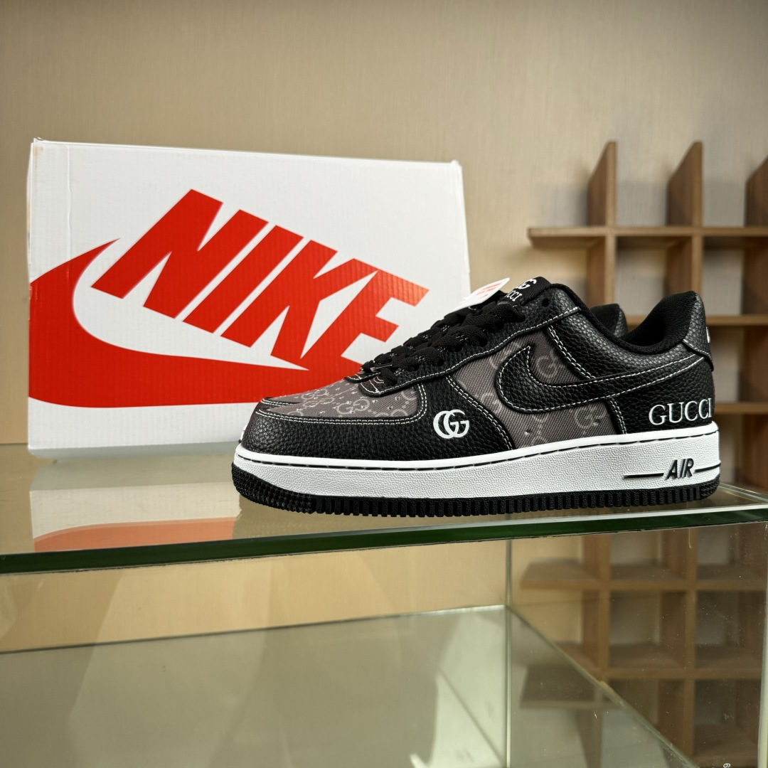 Nike Air Force 1'07 Low 古驰联名 荔纹印花 空军一号低帮休闲板鞋 AH8462-002