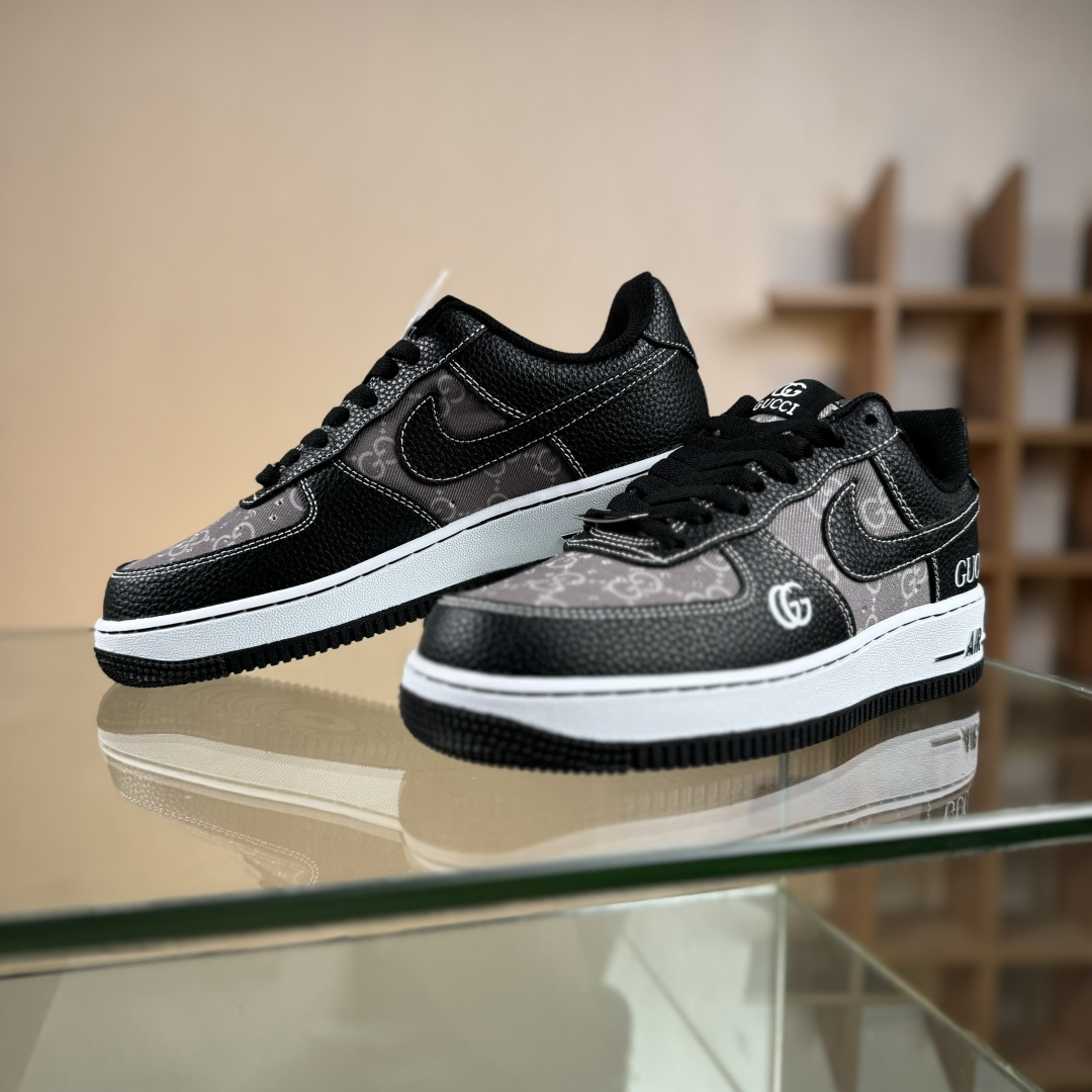 Nike Air Force 1'07 Low 古驰联名 荔纹印花 空军一号低帮休闲板鞋 AH8462-002