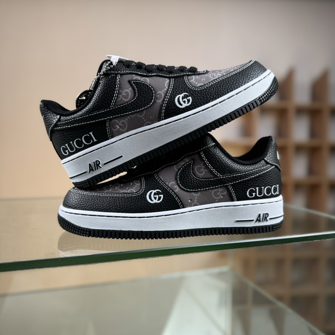 Nike Air Force 1'07 Low 古驰联名 荔纹印花 空军一号低帮休闲板鞋 AH8462-002