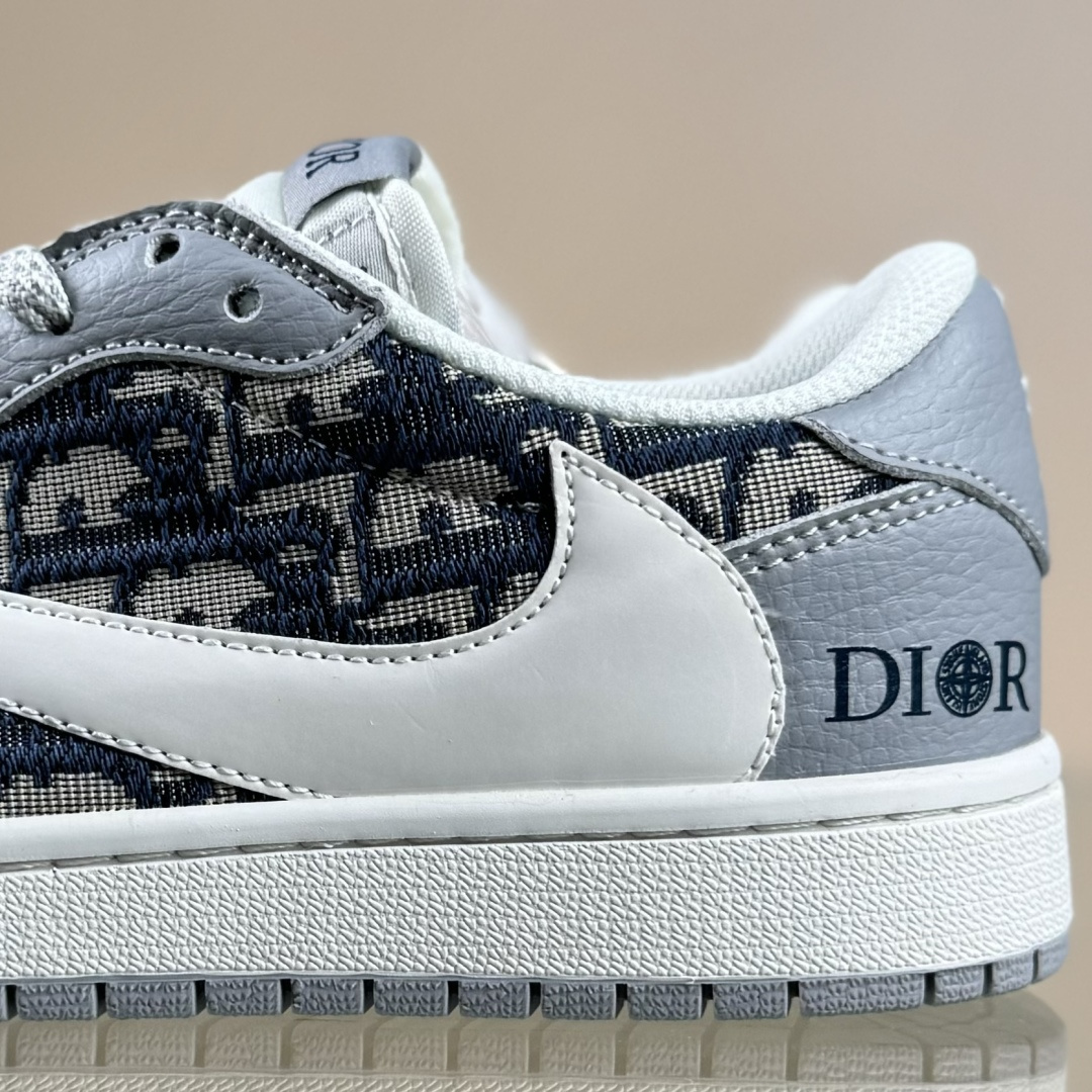 Travis Scott x Fragment Design x Air Jordan 1 Low OG SP AJ1 乔1 迪奥联名 经典灰花纹 低帮文化休闲板鞋 DZ5899-004