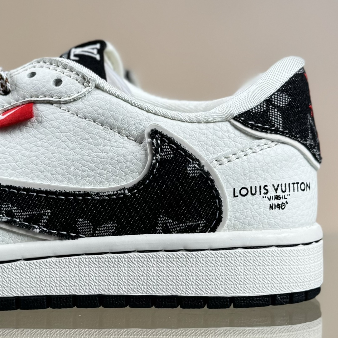 Travis Scott x Fragment Design x Air Jordan 1 Low OG SP AJ1 乔1 LV联名 米黑牛仔 低帮文化休闲板鞋 JW1188-143
