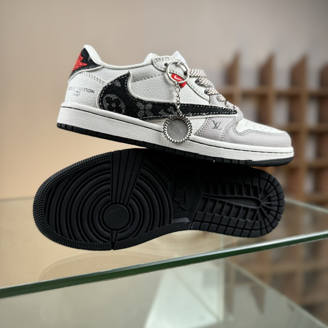 Travis Scott x Fragment Design x Air Jordan 1 Low OG SP AJ1 乔1 LV联名 米黑牛仔 低帮文化休闲板鞋 JW1188-143