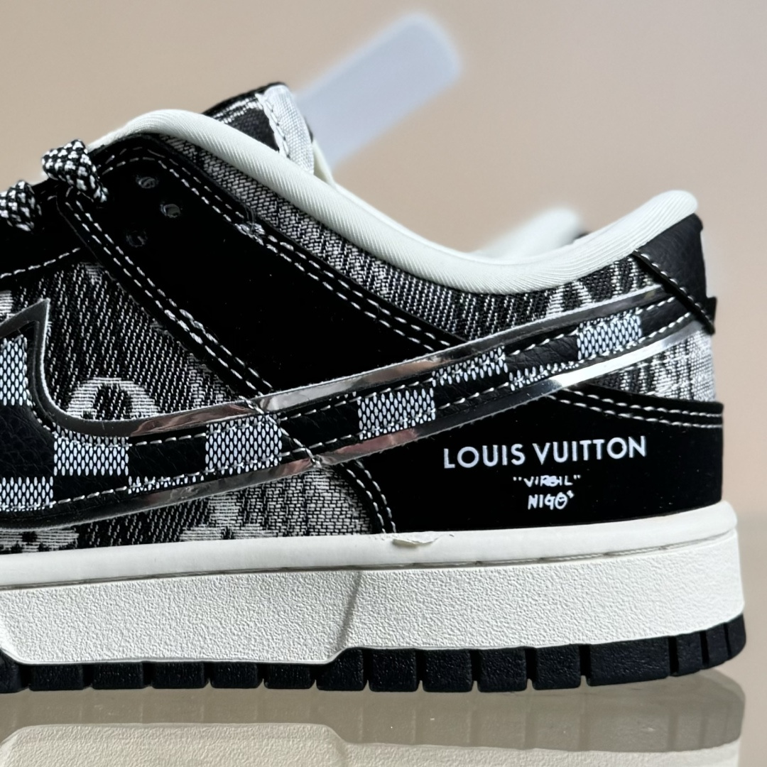 NIKE SB Dunk Low RETRO x Louis Vuitton 黑白格满天星 DS6608-005