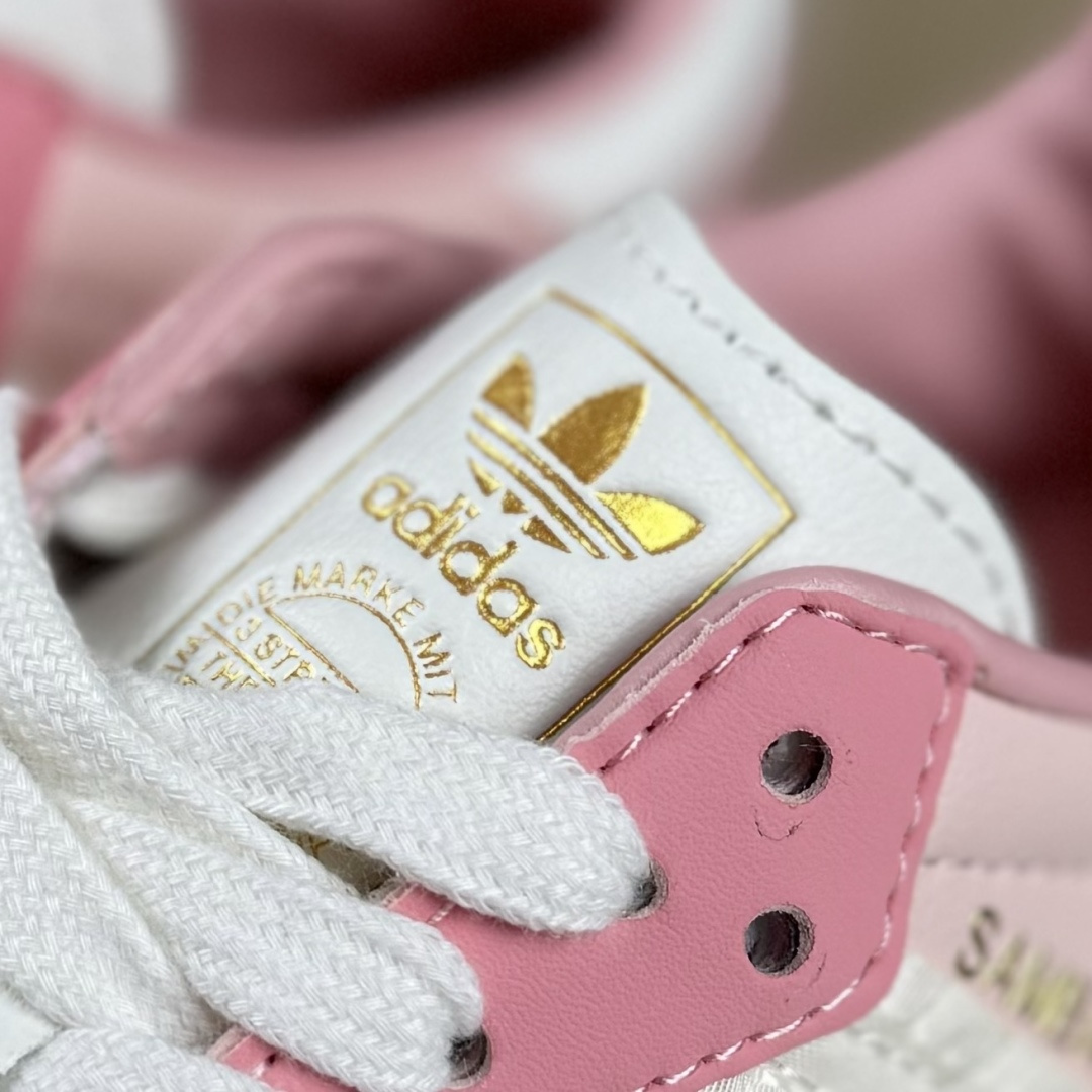 Adidas三叶草SAMBA OG 粉白 休闲板鞋 JR8830