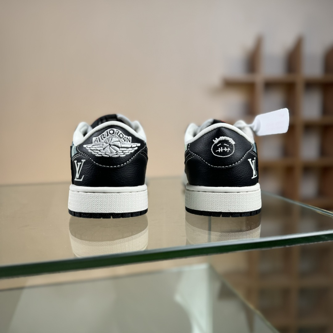 Travis Scott x Fragment Design x Air Jordan 1 Low OG SP AJ1 乔1 LV联名 复古牛仔 低帮文化休闲板鞋 LD2028-045
