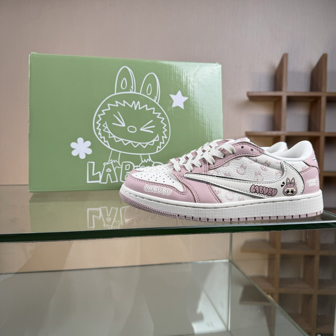 Nike Air Jordan 1 x Travis Scott AJ1倒勾 乔一倒钩 ‘DIY’定制 耐克 低帮文化篮球鞋LD2028-057