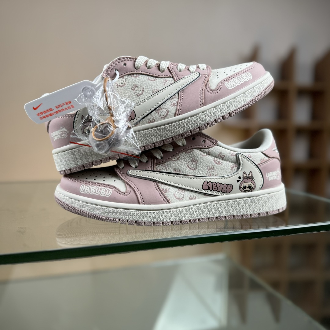 Nike Air Jordan 1 x Travis Scott AJ1倒勾 乔一倒钩 ‘DIY’定制 耐克 低帮文化篮球鞋LD2028-057