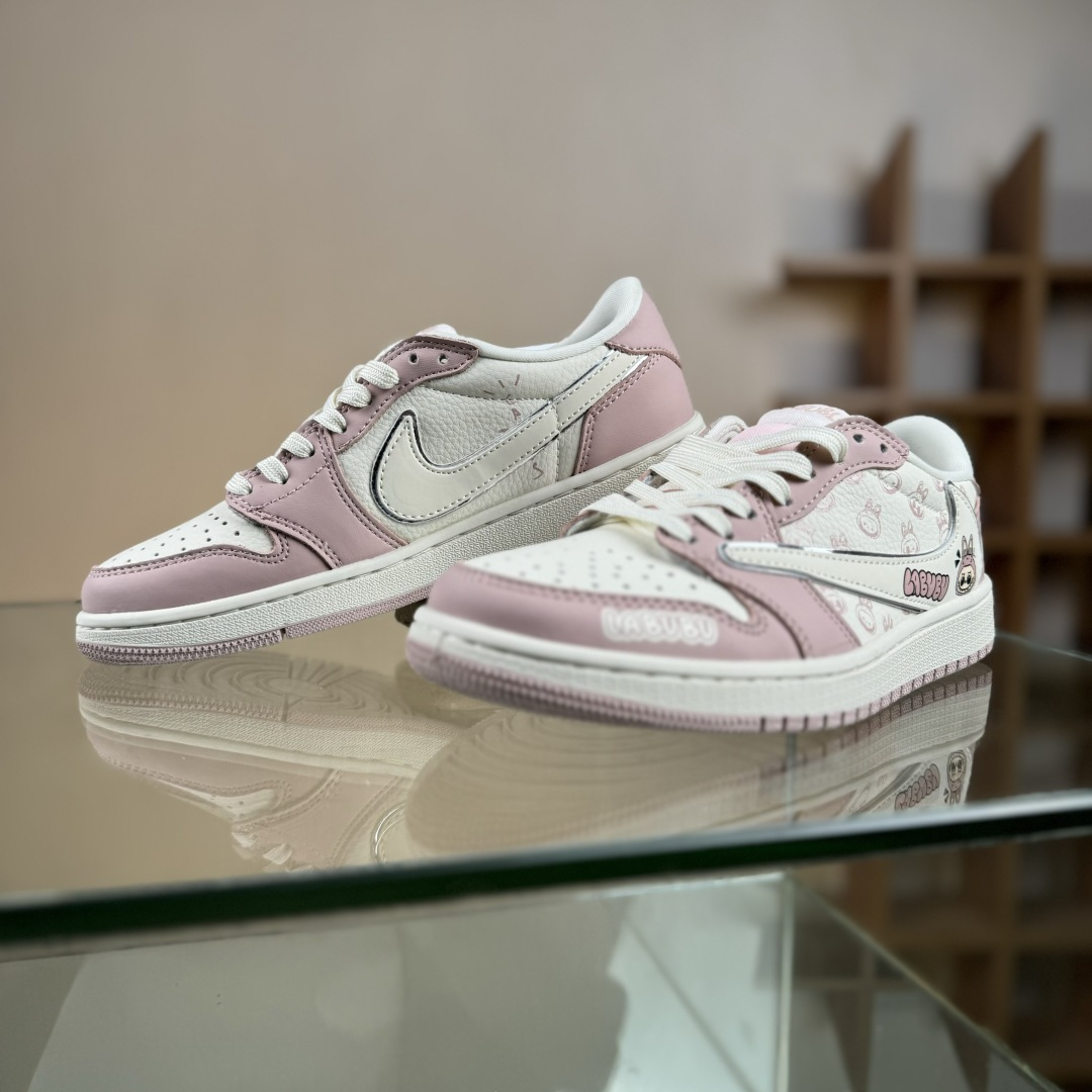 Nike Air Jordan 1 x Travis Scott AJ1倒勾 乔一倒钩 ‘DIY’定制 耐克 低帮文化篮球鞋LD2028-057