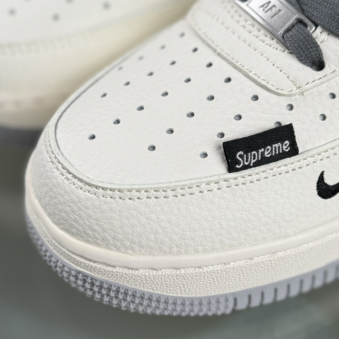 Nike Air Force 1'07 Low Supreme联名 涂鸦米灰勾 空军一号低帮休闲板鞋 QW5606-272