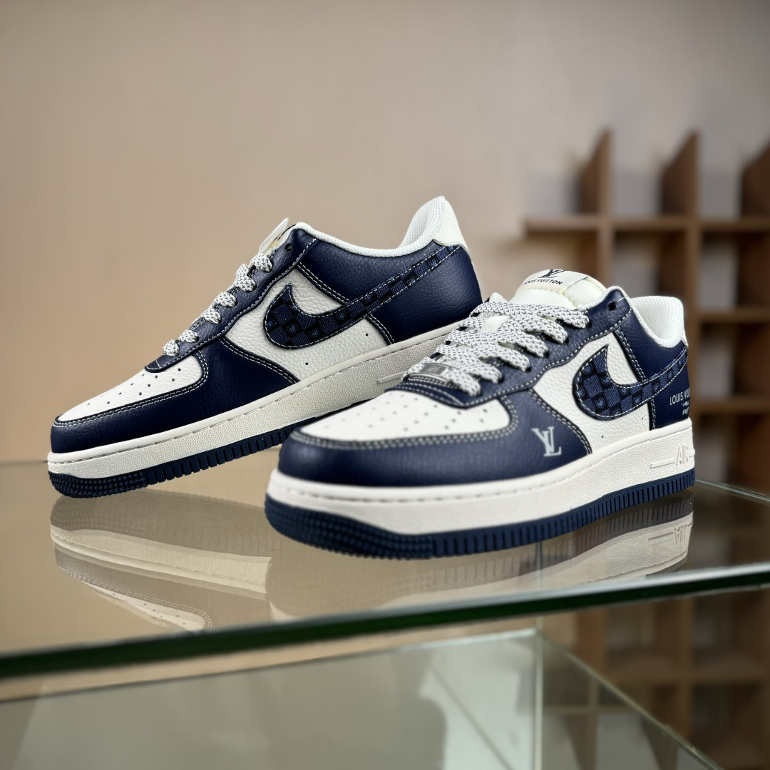 Nike Air Force 1'07 Low LV联名 海军蓝腰果花 空军一号低帮休闲板鞋 JP8028-009
