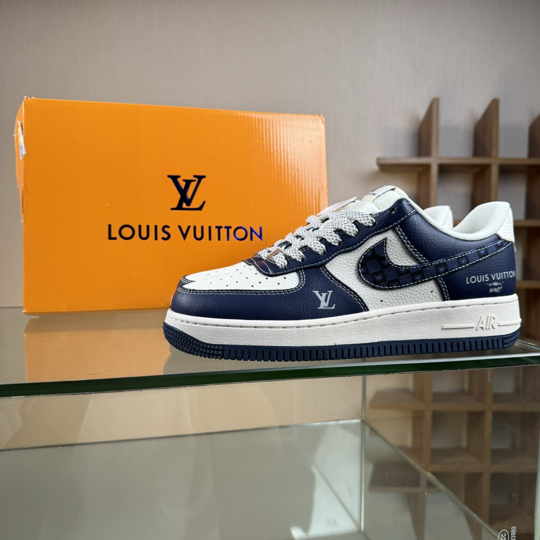 Nike Air Force 1'07 Low LV联名 海军蓝腰果花 空军一号低帮休闲板鞋 JP8028-009