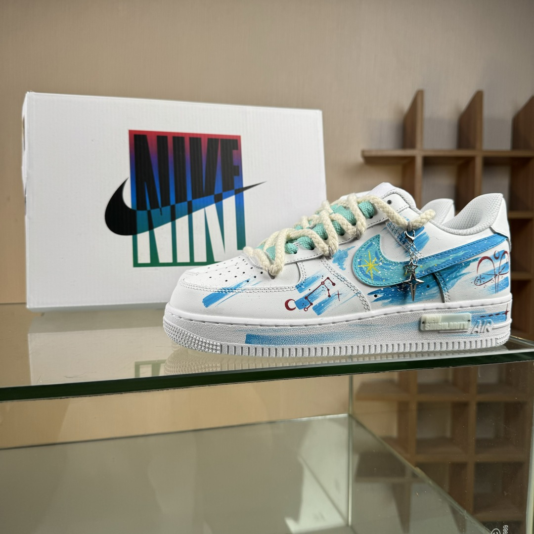 Nike Air Force 1'07 Low ”Aries” 手绘涂鸦十二星座系列 白羊座 空军一号低帮休闲板鞋 星座321-419