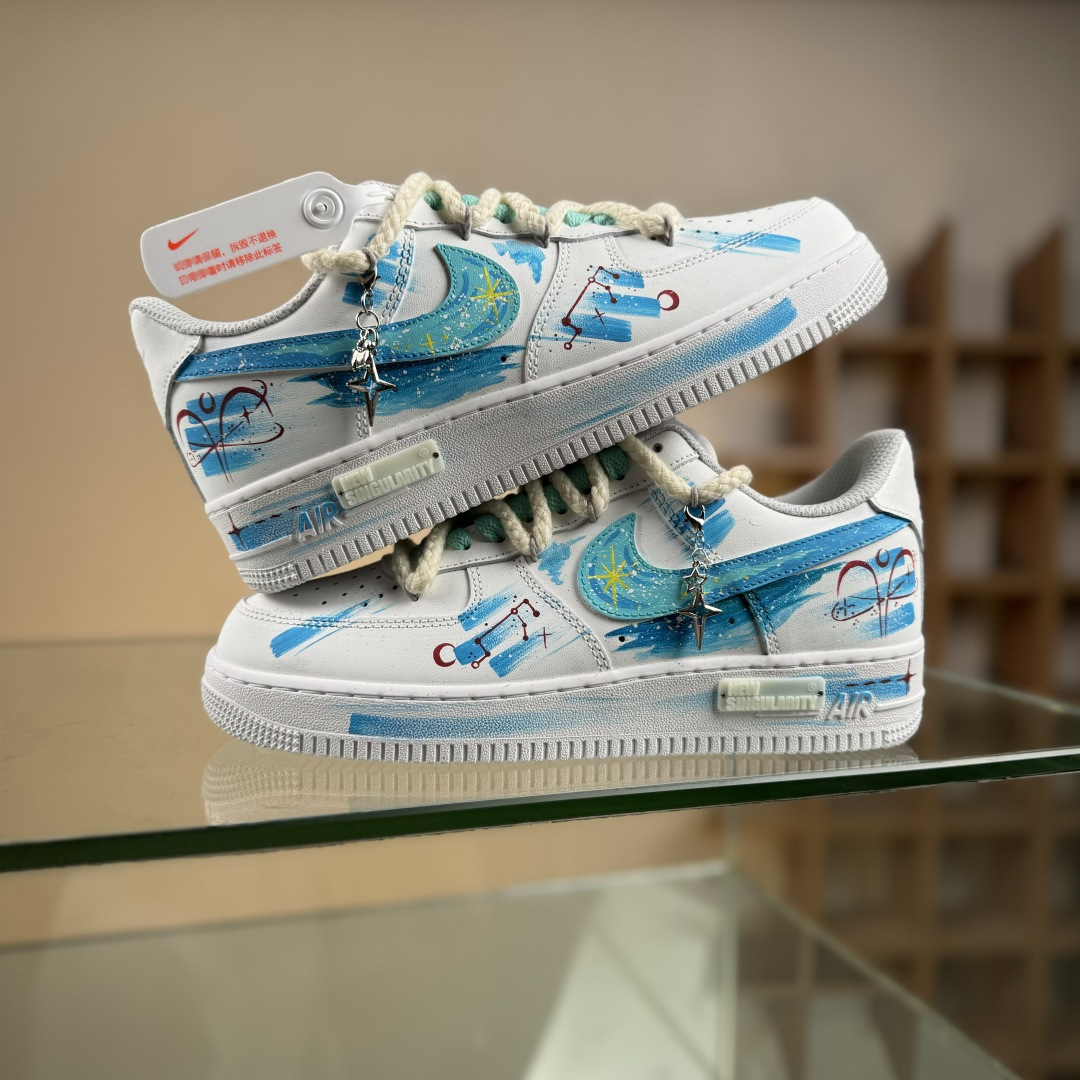 Nike Air Force 1'07 Low ”Aries” 手绘涂鸦十二星座系列 白羊座 空军一号低帮休闲板鞋 星座321-419