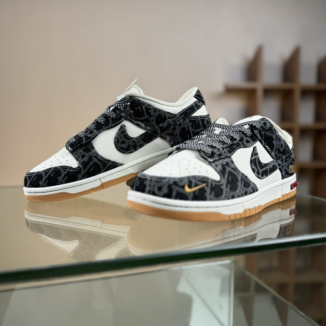Nike SB Dunk Low 迪奥联名 墨纹牛仔 高端定制 低帮休闲板鞋 SD6688-001