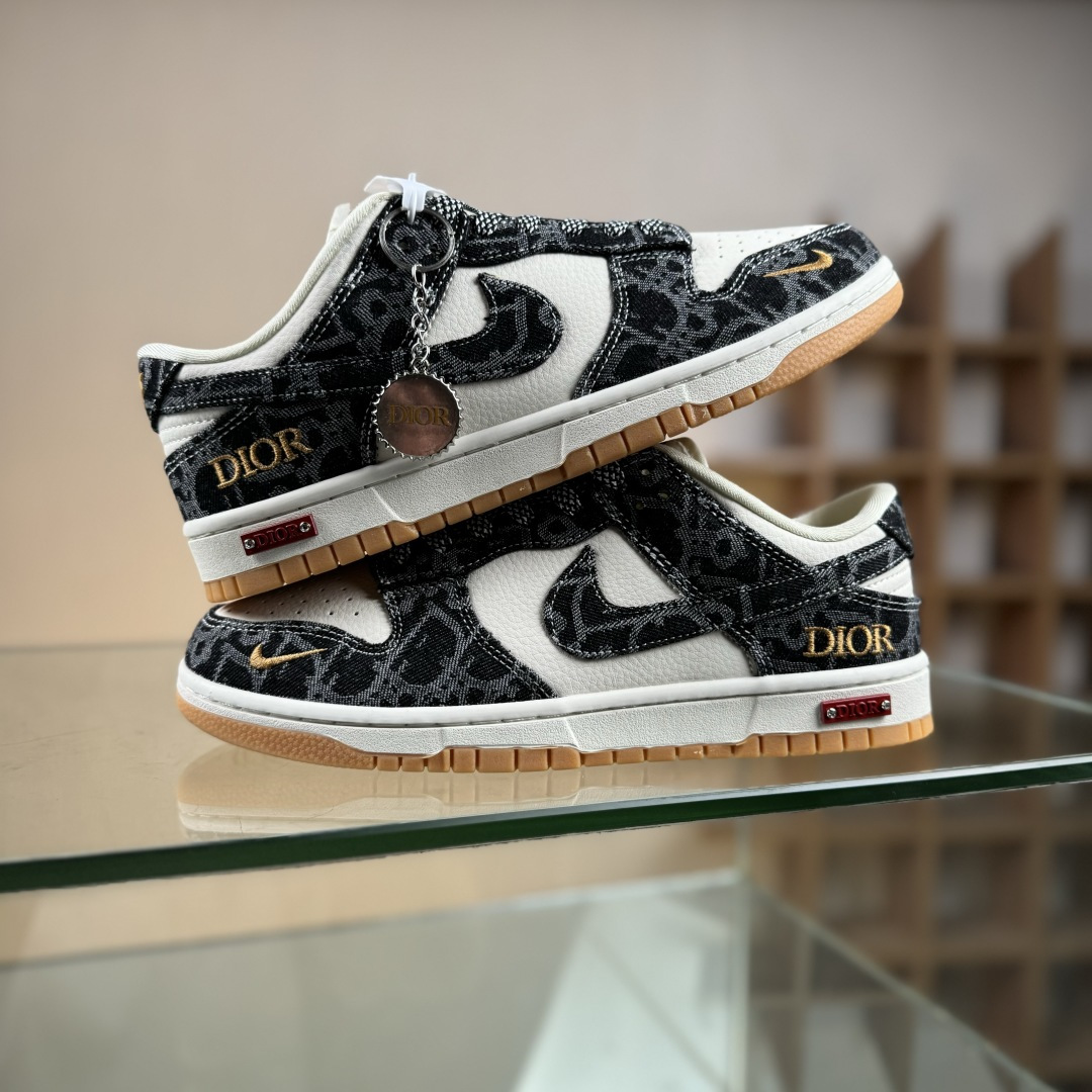 Nike SB Dunk Low 迪奥联名 墨纹牛仔 高端定制 低帮休闲板鞋 SD6688-001