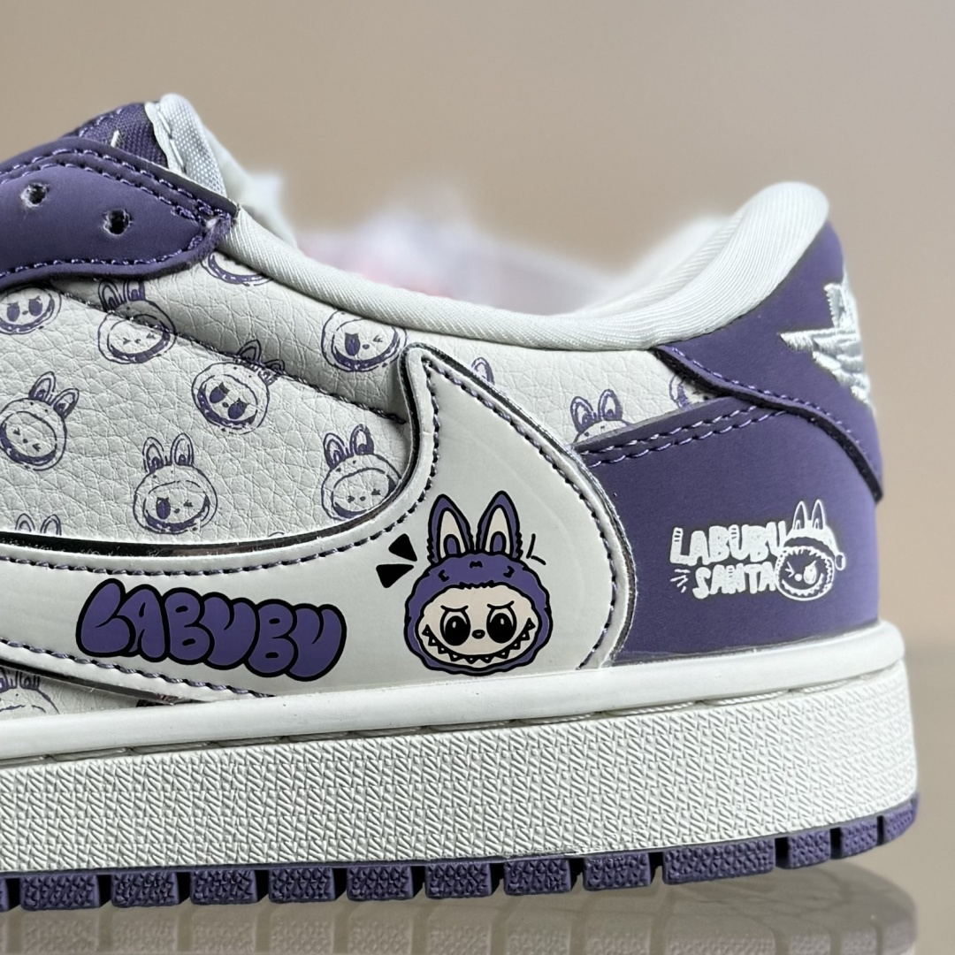 Travis Scott x Nike Air Jordan 1 Low x LABUBU Air Jordan 1 Low 反转紫白拉布布倒钩 LD2028-058